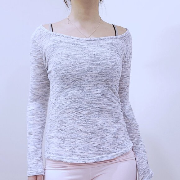 Ice Blue Ribbed Button Summer Knit - Picture 2 of 7